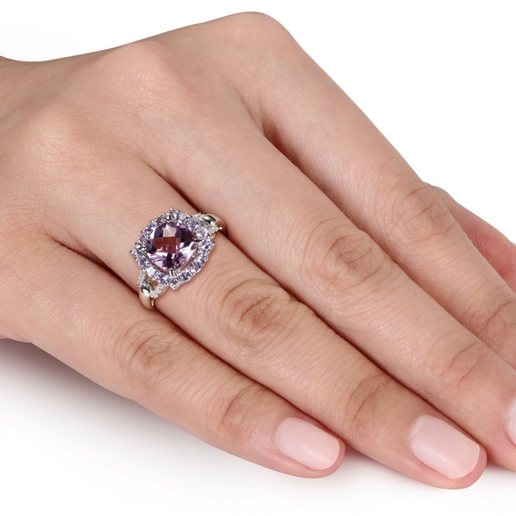 Delmar amethyst,tanzanite and diamond ring - Picture 2 of 4